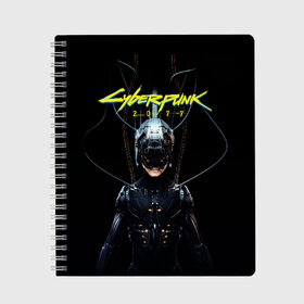 Тетрадь с принтом Cyberpunk 2077 , 100% бумага | 48 листов, плотность листов — 60 г/м2, плотность картонной обложки — 250 г/м2. Листы скреплены сбоку удобной пружинной спиралью. Уголки страниц и обложки скругленные. Цвет линий — светло-серый
 | cyberpunk | cyberpunk 2077 | samurai | игры | киану ривз | киберпанк | самурай