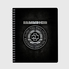 Тетрадь с принтом Rammstein , 100% бумага | 48 листов, плотность листов — 60 г/м2, плотность картонной обложки — 250 г/м2. Листы скреплены сбоку удобной пружинной спиралью. Уголки страниц и обложки скругленные. Цвет линий — светло-серый
 | lindemann | rammstain | rammstein | rammstein 2019 | ramstein | группы | метал | музыка | рок | тилль линдеманн