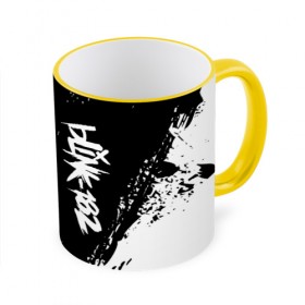 Кружка с принтом BLINK-182 , керамика | ёмкость 330 мл | blink | music | rock | блинк | группа | музыка | музыканты | рок