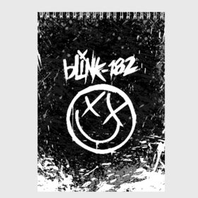 Скетчбук с принтом BLINK-182 , 100% бумага
 | 48 листов, плотность листов — 100 г/м2, плотность картонной обложки — 250 г/м2. Листы скреплены сверху удобной пружинной спиралью | blink | music | rock | блинк | группа | музыка | музыканты | рок