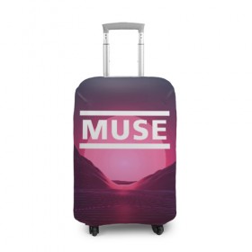 Чехол для чемодана 3D с принтом MUSE , 86% полиэфир, 14% спандекс | двустороннее нанесение принта, прорези для ручек и колес | muse | music | rock | группа | музыка | музыканты | рок