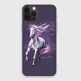 Чехол для iPhone 12 Pro Max с принтом Dream Big , Силикон |  | animal | drawing | dream | fairytale | horn | magic | mane | purple | slogan | text | unicorn | волшебство | грива | единорог | животное | магия | мечта | рисунок | рог | сказочный | слоган | текст | фиолетовый