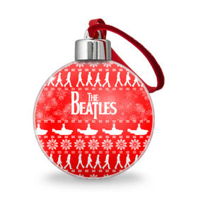 Ёлочный шар с принтом The Beatles (6) , Пластик | Диаметр: 77 мм | beatles | merry christmas | music | rock | the beatles | yellow submarine | битлз | джон леннон | легенда | музыка | новогодний свитшот | новый год | пит бест | рок