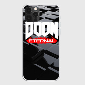 Чехол для iPhone 12 Pro Max с принтом Doom Blocks , Силикон |  | cacodemon | doom | eternal | вечность | вечный | дум | итёрнал | какодемон | этернал