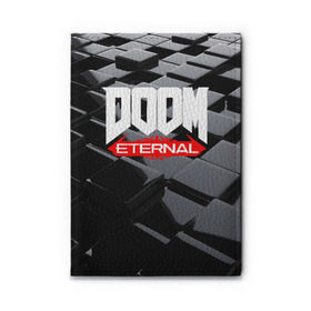 Обложка для автодокументов с принтом Doom Blocks , натуральная кожа |  размер 19,9*13 см; внутри 4 больших “конверта” для документов и один маленький отдел — туда идеально встанут права | cacodemon | doom | eternal | вечность | вечный | дум | итёрнал | какодемон | этернал