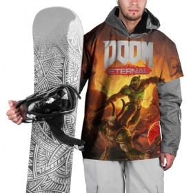 Накидка на куртку 3D с принтом Doom , 100% полиэстер |  | cacodemon | doom | eternal | вечность | вечный | дум | итёрнал | какодемон | этернал