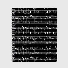 Тетрадь с принтом Ноты , 100% бумага | 48 листов, плотность листов — 60 г/м2, плотность картонной обложки — 250 г/м2. Листы скреплены сбоку удобной пружинной спиралью. Уголки страниц и обложки скругленные. Цвет линий — светло-серый
 | black | melody | music | music lover | musician | notes | white | белый | классический | мелодия | меломан | музыка | музыкант | ноты | черный