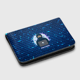 Картхолдер с принтом с принтом Хакер , натуральная матовая кожа | размер 7,3 х 10 см; кардхолдер имеет 4 кармана для карт; | hacker | hacknet | взлом | виртуальность | кибер | киберпанк | программист | хакер