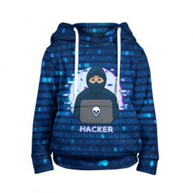 Детская толстовка 3D с принтом Хакер , 100% полиэстер | двухслойный капюшон со шнурком для регулировки, мягкие манжеты на рукавах и по низу толстовки, спереди карман-кенгуру с мягким внутренним слоем | hacker | hacknet | взлом | виртуальность | кибер | киберпанк | программист | хакер