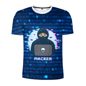 Мужская футболка 3D спортивная с принтом Хакер , 100% полиэстер с улучшенными характеристиками | приталенный силуэт, круглая горловина, широкие плечи, сужается к линии бедра | hacker | hacknet | взлом | виртуальность | кибер | киберпанк | программист | хакер