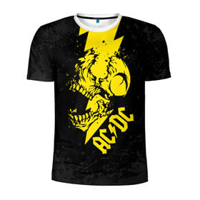 Мужская футболка 3D спортивная с принтом AC/DC HIGH VOLTAGE , 100% полиэстер с улучшенными характеристиками | приталенный силуэт, круглая горловина, широкие плечи, сужается к линии бедра | Тематика изображения на принте: ac dc | acdc | high voltage | music | rock | skull | группа | молния | музыка | музыканты | рок | череп