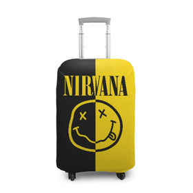 Чехол для чемодана 3D с принтом NIRVANA , 86% полиэфир, 14% спандекс | двустороннее нанесение принта, прорези для ручек и колес | music | nirvana | rip smile | rock | smile | группа | курт кобейн | музыка | нирвана | рок | смайл