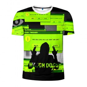 Мужская футболка 3D спортивная с принтом WATCH DOGS , 100% полиэстер с улучшенными характеристиками | приталенный силуэт, круглая горловина, широкие плечи, сужается к линии бедра | 