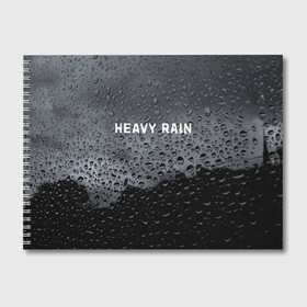 Альбом для рисования с принтом Heavy Rain , 100% бумага
 | матовая бумага, плотность 200 мг. | Тематика изображения на принте: дождь | жертва | капает | капли | ливень | мастер | оригами | складывать