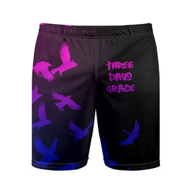 Мужские шорты спортивные с принтом Three Days Grace (1) ,  |  | days | days grace | music | rock | three days grace | музыка | рок