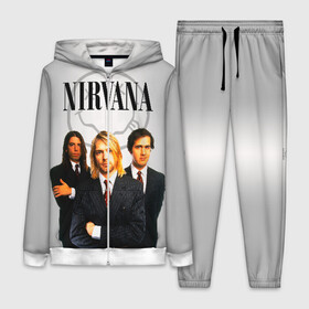 Женский костюм 3D с принтом Nirvana ,  |  | 90 | alternative | crimson | david grohl | foo fighters | grunge | kurt cobain | music | nirvana | rip | rock | smile | гранж | группа | девяностые | курт кобейн | музыка | нирвана | рок