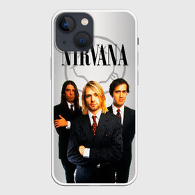 Чехол для iPhone 13 mini с принтом Nirvana ,  |  | 90 | alternative | crimson | david grohl | foo fighters | grunge | kurt cobain | music | nirvana | rip | rock | smile | гранж | группа | девяностые | курт кобейн | музыка | нирвана | рок