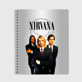 Тетрадь с принтом Nirvana , 100% бумага | 48 листов, плотность листов — 60 г/м2, плотность картонной обложки — 250 г/м2. Листы скреплены сбоку удобной пружинной спиралью. Уголки страниц и обложки скругленные. Цвет линий — светло-серый
 | 90 | alternative | crimson | david grohl | foo fighters | grunge | kurt cobain | music | nirvana | rip | rock | smile | гранж | группа | девяностые | курт кобейн | музыка | нирвана | рок