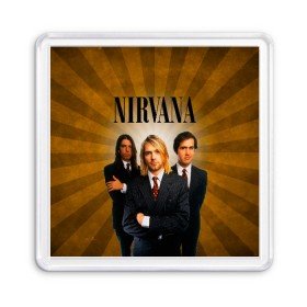 Магнит 55*55 с принтом Nirvana , Пластик | Размер: 65*65 мм; Размер печати: 55*55 мм | 90 | alternative | crimson | david grohl | foo fighters | grunge | kurt cobain | music | nirvana | rip | rock | smile | гранж | группа | девяностые | курт кобейн | музыка | нирвана | рок