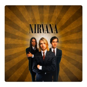 Магнитный плакат 3Х3 с принтом Nirvana , Полимерный материал с магнитным слоем | 9 деталей размером 9*9 см | 90 | alternative | crimson | david grohl | foo fighters | grunge | kurt cobain | music | nirvana | rip | rock | smile | гранж | группа | девяностые | курт кобейн | музыка | нирвана | рок