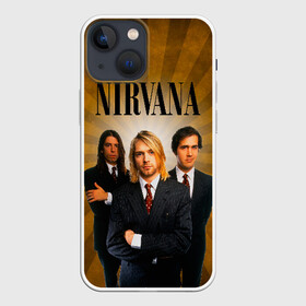 Чехол для iPhone 13 mini с принтом Nirvana ,  |  | 90 | alternative | crimson | david grohl | foo fighters | grunge | kurt cobain | music | nirvana | rip | rock | smile | гранж | группа | девяностые | курт кобейн | музыка | нирвана | рок