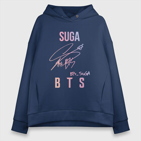 Женское худи Oversize хлопок с принтом SUGA BTS АВТОГРАФ , френч-терри — 70% хлопок, 30% полиэстер. Мягкий теплый начес внутри —100% хлопок | боковые карманы, эластичные манжеты и нижняя кромка, капюшон на магнитной кнопке | bts | bts boy | bts love | k pop | love yourself | suga. | айдол | битиэс | бтс | ким тэ хен | фанфик бтс | чон чонгук