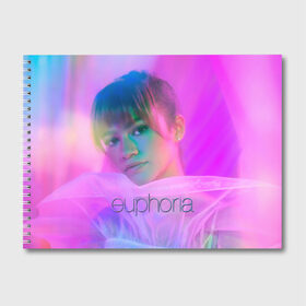 Альбом для рисования с принтом сериал Euphoria , 100% бумага
 | матовая бумага, плотность 200 мг. | Тематика изображения на принте: zendaya | зендея | ру беннетт | сериал euphoria | эйфория