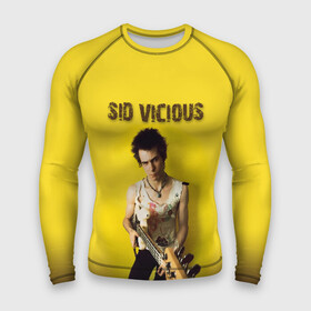 Мужской рашгард 3D с принтом Sid Vicious ,  |  | england | music | my way | no future | sid and nancy | sid vicious | trash | музыка | панк | рок | сид вишес | сид и ненси