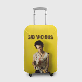 Чехол для чемодана 3D с принтом Sid Vicious , 86% полиэфир, 14% спандекс | двустороннее нанесение принта, прорези для ручек и колес | Тематика изображения на принте: england | music | my way | no future | sid and nancy | sid vicious | trash | музыка | панк | рок | сид вишес | сид и ненси