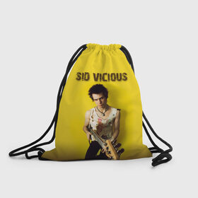 Рюкзак-мешок 3D с принтом Sid Vicious , 100% полиэстер | плотность ткани — 200 г/м2, размер — 35 х 45 см; лямки — толстые шнурки, застежка на шнуровке, без карманов и подкладки | england | music | my way | no future | sid and nancy | sid vicious | trash | музыка | панк | рок | сид вишес | сид и ненси