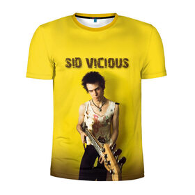 Мужская футболка 3D спортивная с принтом Sid Vicious , 100% полиэстер с улучшенными характеристиками | приталенный силуэт, круглая горловина, широкие плечи, сужается к линии бедра | england | music | my way | no future | sid and nancy | sid vicious | trash | музыка | панк | рок | сид вишес | сид и ненси