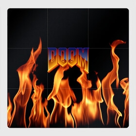Магнитный плакат 3Х3 с принтом DOOM , Полимерный материал с магнитным слоем | 9 деталей размером 9*9 см | doom | doom eternal | game | дум | игры