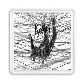 Магнит 55*55 с принтом Korn: The Nothing , Пластик | Размер: 65*65 мм; Размер печати: 55*55 мм | alternative | heavy | korn | koяn | metal | rapcore | rock | the nothing | youll never find me | джонатан дэвис | корн | корни | коян | ню метал | нюметал | рок
