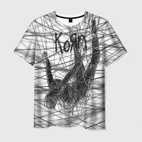Мужская футболка 3D с принтом Korn: The Nothing , 100% полиэфир | прямой крой, круглый вырез горловины, длина до линии бедер | Тематика изображения на принте: alternative | heavy | korn | koяn | metal | rapcore | rock | the nothing | youll never find me | джонатан дэвис | корн | корни | коян | ню метал | нюметал | рок