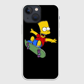 Чехол для iPhone 13 mini с принтом Скейт ,  |  | bart | the simpsons | барт | симпсоны