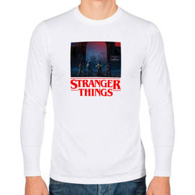 Мужской лонгслив хлопок с принтом STRANGER THINGS , 100% хлопок |  | 11 | stranger things | одди | одиннадцатая | очень странные дела | сериалы