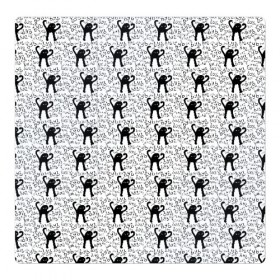 Магнитный плакат 3Х3 с принтом ЪУЪ , Полимерный материал с магнитным слоем | 9 деталей размером 9*9 см | black and white | cursed cat | meme | pattern | truxkot19 | мем с котом | мемы | паттерн | прикол | съука | текстура | черно белый | черный кот | ъуъ съука | юмор