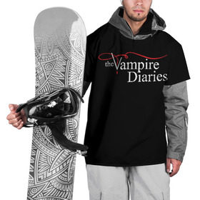 Накидка на куртку 3D с принтом Дневники Вампира , 100% полиэстер |  | the vampire diaries | дневники вампира
