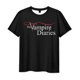 Мужская футболка 3D с принтом Дневники Вампира , 100% полиэфир | прямой крой, круглый вырез горловины, длина до линии бедер | the vampire diaries | дневники вампира