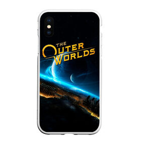 Чехол для iPhone XS Max матовый с принтом The Outer Worlds , Силикон | Область печати: задняя сторона чехла, без боковых панелей | e3 | fallout: new vegas | neverwinter nights | obsidian entertainment | pathfinder | pillars of eternity | the outer worlds | tow | внешние миры | внешний мир | е3 | игра | обсидиан интертеймент