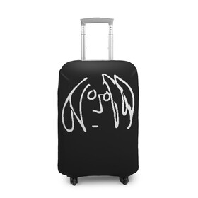 Чехол для чемодана 3D с принтом Джон Леннон , 86% полиэфир, 14% спандекс | двустороннее нанесение принта, прорези для ручек и колес | the beatles | битлз | битлы | джон леннон