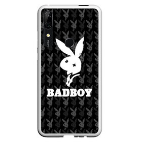 Чехол для Honor P Smart Z с принтом Bad boy , Силикон | Область печати: задняя сторона чехла, без боковых панелей | Тематика изображения на принте: bad boy | bite | bow tie | broken | cool | ear | fighter | logo | man | playboy | rabbit | sign | symbol | white | белый | битый | боец | галстук бабочка | знак | кролик | логотип | любовь | мальчик | мужчина | откушенное | прикольный | сим