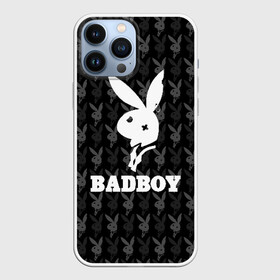 Чехол для iPhone 13 Pro Max с принтом Bad boy ,  |  | bad boy | bite | bow tie | broken | cool | ear | fighter | logo | man | playboy | rabbit | sign | symbol | white | белый | битый | боец | галстук бабочка | знак | кролик | логотип | любовь | мальчик | мужчина | откушенное | прикольный | сим