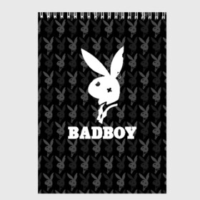 Скетчбук с принтом Bad boy , 100% бумага
 | 48 листов, плотность листов — 100 г/м2, плотность картонной обложки — 250 г/м2. Листы скреплены сверху удобной пружинной спиралью | bad boy | bite | bow tie | broken | cool | ear | fighter | logo | man | playboy | rabbit | sign | symbol | white | белый | битый | боец | галстук бабочка | знак | кролик | логотип | любовь | мальчик | мужчина | откушенное | прикольный | сим