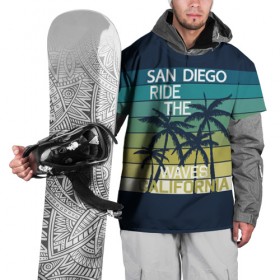 Накидка на куртку 3D с принтом California , 100% полиэстер |  | california | cool | palm trees | san diego | stripes | travel | калифорния | пальмы | полосы | прикольный | путешествие | сан диего
