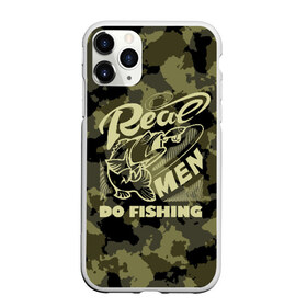 Чехол для iPhone 11 Pro Max матовый с принтом Real men do fishing , Силикон |  | bait | black | fish | fisherman | fishing | hook | man | white | белый | занимается | камуфляж | крючок | мужчина | наживка | настоящий | реальный | рыба | рыбак | рыбалка | черный