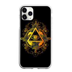Чехол для iPhone 11 Pro матовый с принтом Всевидящее око , Силикон |  | black | esoteric | eye | mystic | occult | orange | symbol | triangle | yellow | глаз | желтый | мистика | оккультизм | око | оранжевый | символ | треугольник | черный | эзотерика