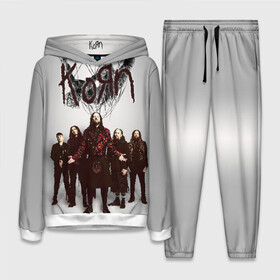 Женский костюм 3D (с толстовкой) с принтом Korn: The Nothing ,  |  | alternative | heavy | korn | koяn | metal | rapcore | rock | the nothing | youll never find me | джонатан дэвис | корн | корни | коян | ню метал | нюметал | рок