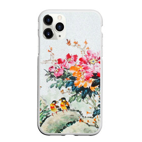 Чехол для iPhone 11 Pro Max матовый с принтом Японские цветы , Силикон |  | Тематика изображения на принте: japan | japanese | искусство | картина | цветы | япония | японская гравюра | японская картина