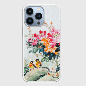 Чехол для iPhone 13 Pro с принтом Японские цветы ,  |  | japan | japanese | искусство | картина | цветы | япония | японская гравюра | японская картина